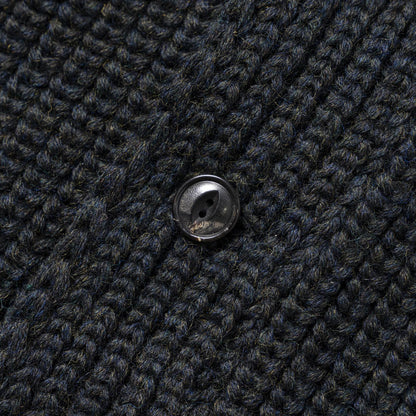 ジョーマッコイ MC24111 STRIPED SHAWL COLLAR CARDIGAN チャコール メンズ ショールカラー カーディガン