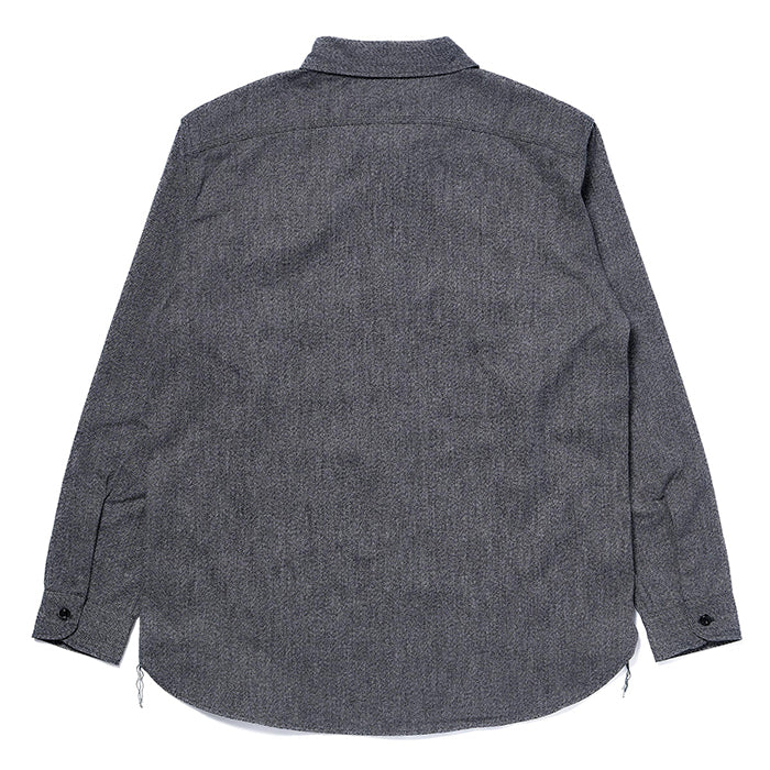 THE REAL McCOY'S,JOE McCOY 8HU CIGARETTE POCKET MOCK-TWIST CHAMBRAY WORK SHIRT