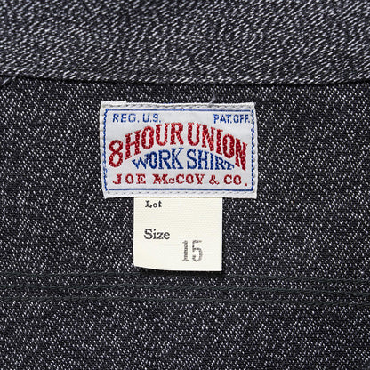 THE REAL McCOY'S,JOE McCOY 8HU CIGARETTE POCKET MOCK-TWIST CHAMBRAY WORK SHIRT