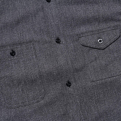 THE REAL McCOY'S,JOE McCOY 8HU CIGARETTE POCKET MOCK-TWIST CHAMBRAY WORK SHIRT