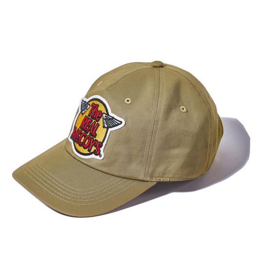 THE REAL McCOY'S LOGO BASEBALL CAP:KHAKI