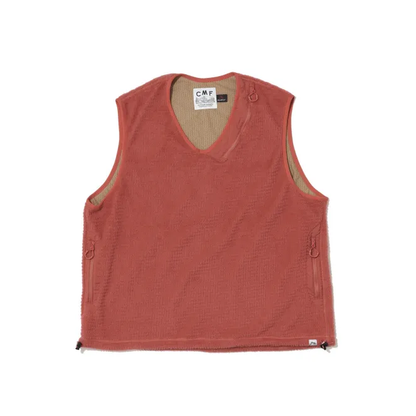 COMFY OUTDOOR GARMENT ALPHA DIRECT SIMPLE VEST :BLACK SALMON PINK