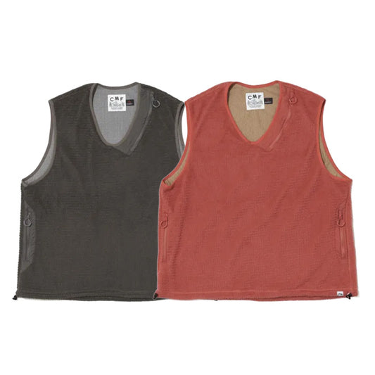 COMFY OUTDOOR GARMENT ALPHA DIRECT SIMPLE VEST :BLACK SALMON PINK