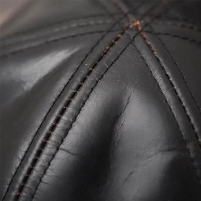 ミスターファットマン 5224011 WHISKERY レザー フィッシャーマンキ ャップ  ブラック