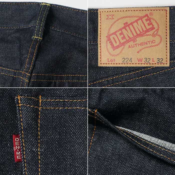 ドゥニーム DEPA-23SS001 Lot 224(66MODEL) ワンウォッシュ メンズ デニム ジーンズ 66モデル 紙パッチ タイト ストレート