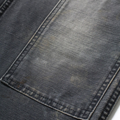 バウワウ BW2302-DDPA DOUBLE KNEE DUCK PAINTER PANTS AGEING BLACK AGEING ダブルニーペインターパンツ ブラック メンズ