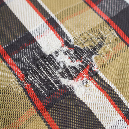 BOWWOW BW2302-RAFS REAPAIR AGEING FLANNEL SHIRTS BEIGE DAMAGE ヴィンテージネルシャツ ベージュ メンズ