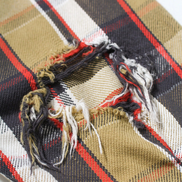 BOWWOW BW2302-RAFS REAPAIR AGEING FLANNEL SHIRTS BEIGE DAMAGE ヴィンテージネルシャツ ベージュ メンズ