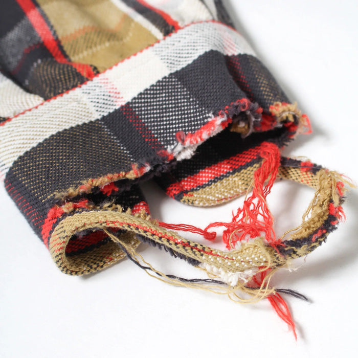 BOWWOW BW2302-RAFS REAPAIR AGEING FLANNEL SHIRTS BEIGE DAMAGE ヴィンテージネルシャツ ベージュ メンズ