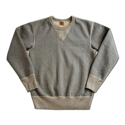 24FW デラックスウエア S101-00 FLAT.SEAM PLAIN 杢GRAY.BEIGE メンズ セットインスウェットシャツ