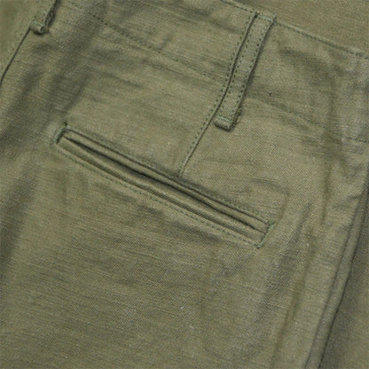 サムライジーンズ SJ42BP ヘビーバックサテントラウザーズ ベイカーパンツ ワンウォッシュ オリーブ