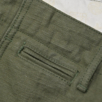 サムライジーンズ SJ42BP ヘビーバックサテントラウザーズ ベイカーパンツ ワンウォッシュ オリーブ