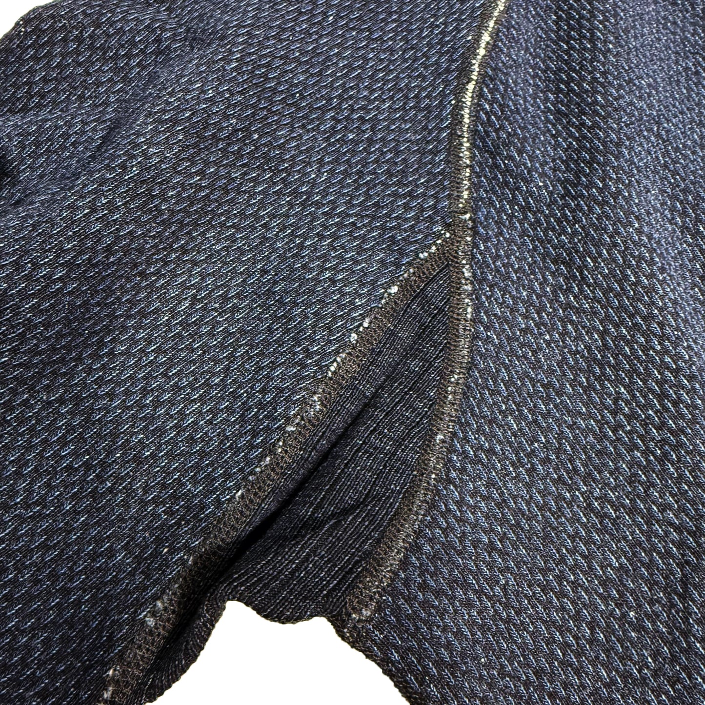 Yarn Dyed Indigo Shawl Collar Sweatshirt:Sashiko
