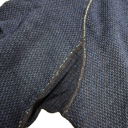 Yarn Dyed Indigo Shawl Collar Sweatshirt:Sashiko