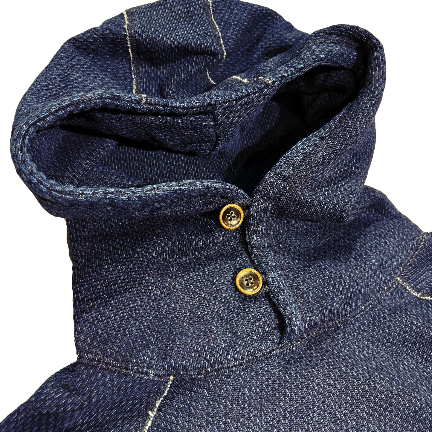 Yarn Dyed Indigo Hoodie:Sashiko