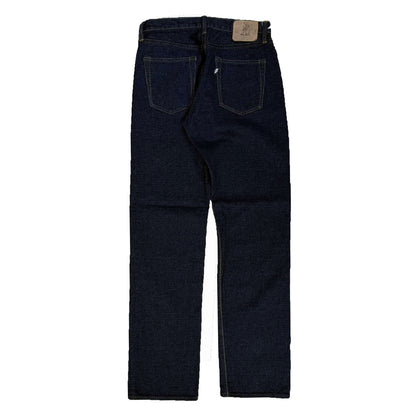 Sashiko 5 Pocket Pants - Loose Fit:Indigo x  Indigo sashiko