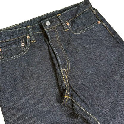 Sashiko 5 Pocket Pants - Loose Fit:Indigo x  Indigo sashiko