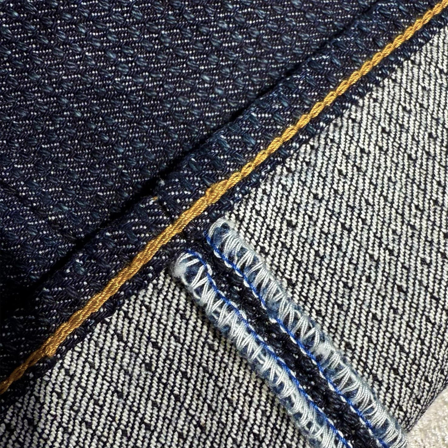 Sashiko 5 Pocket Pants - Loose Fit:Indigo x  Indigo sashiko