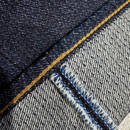 Sashiko 5 Pocket Pants - Loose Fit:Indigo x  Indigo sashiko