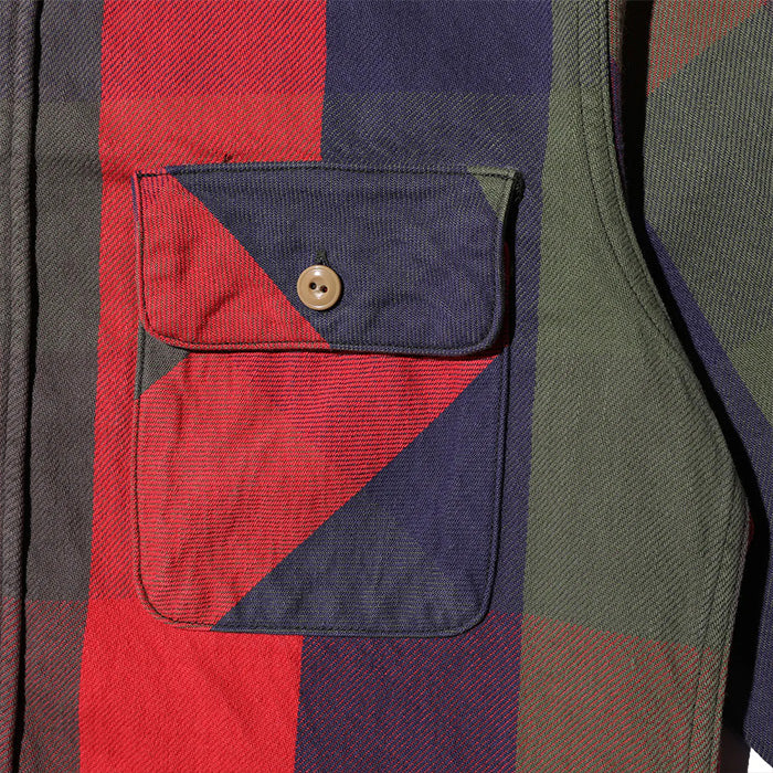 ジェラード JP82125 Union Worker Shirt Short Length ウォーターメロン メンズ ネルシャツ ショート丈 ユニオンワークシャツ チェック 長袖 フランネル