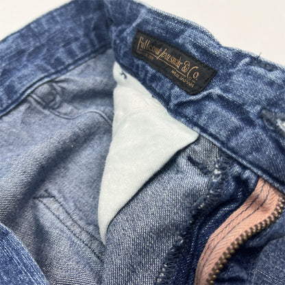 FULL COUNT×UNIQUE JEAN STORE 1002-PWH Denim Tapered Trousers 〔Prisoner of war〕コラボジーンズ