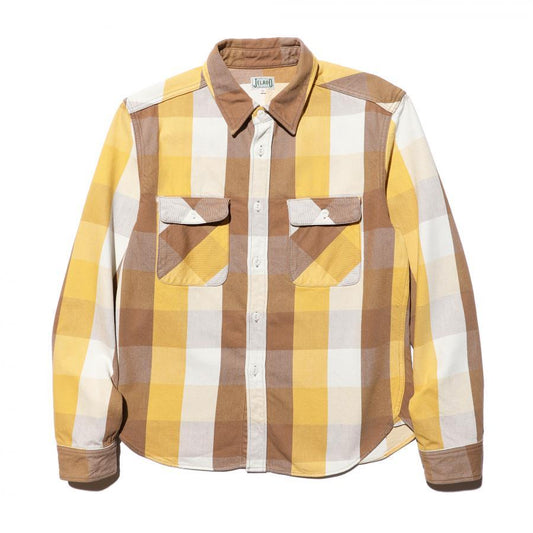 ジェラード JP02127 / JP02128 Union Workers Shirt Regular グレインマスタード メンズ ネルシャツ レギュラーレングス