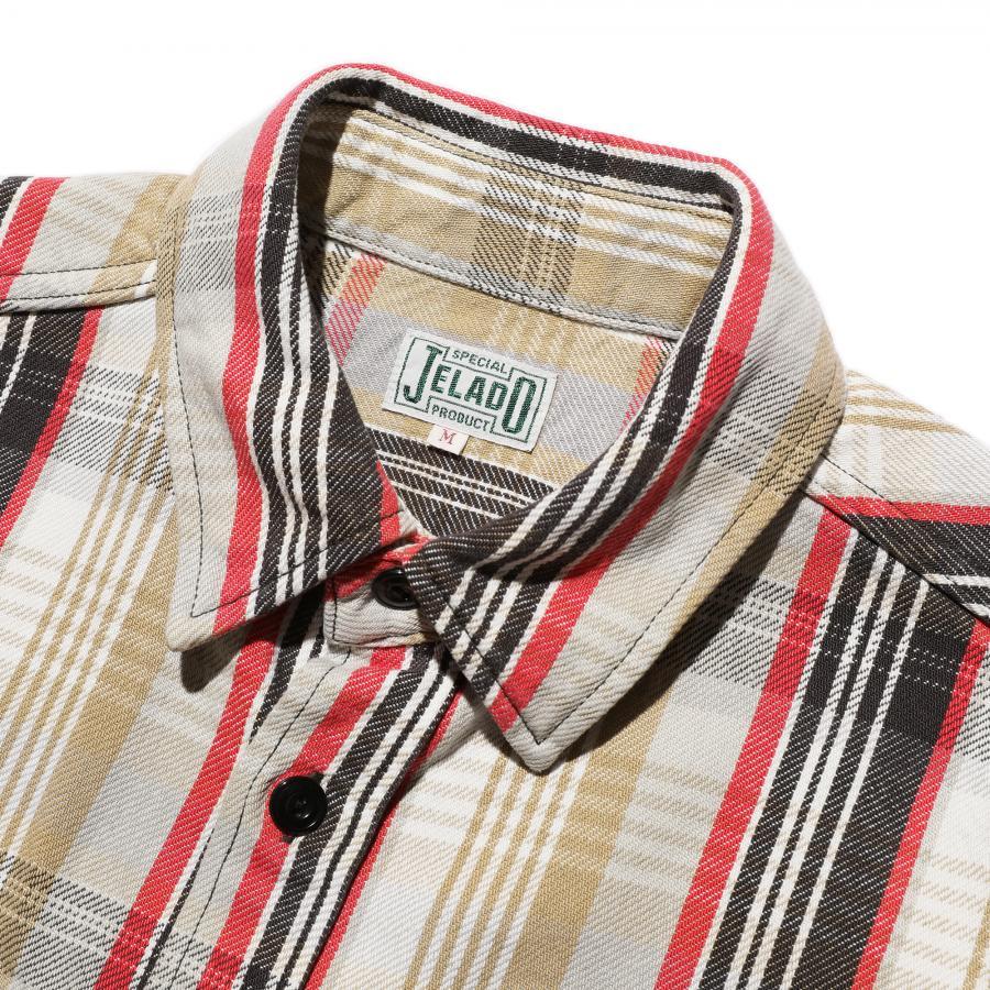 ジェラード JP02127 / JP02128 Union Workers Shirt Regular ラテ メンズ ネルシャツ レギュラーレングス