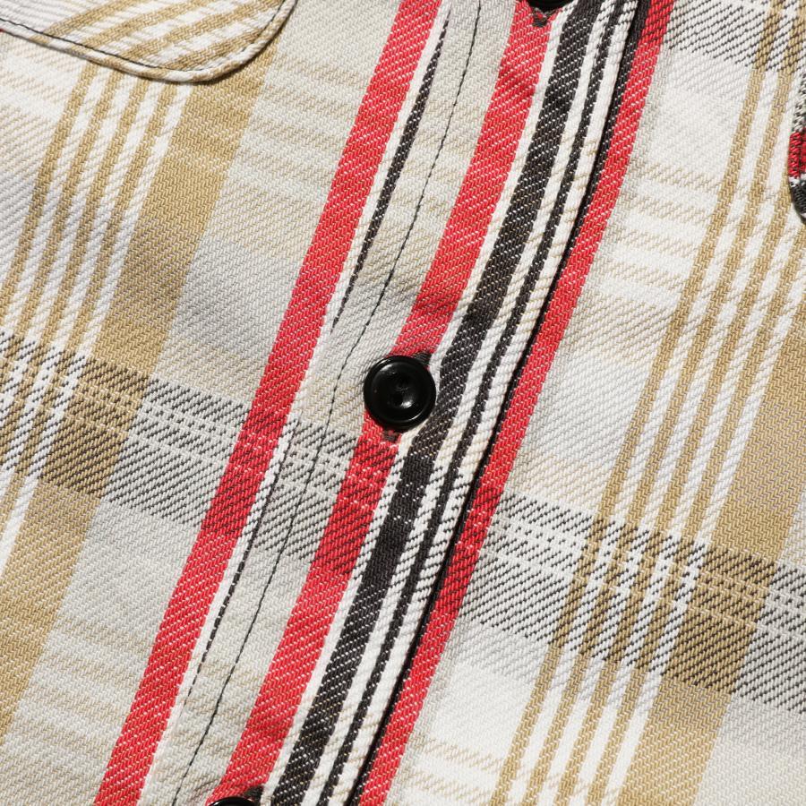 ジェラード JP02127 / JP02128 Union Workers Shirt Regular ラテ メンズ ネルシャツ レギュラーレングス