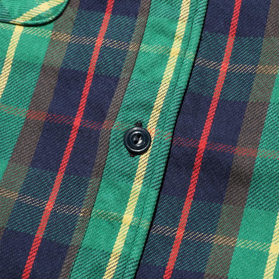 ジェラード JP02127 / JP02128 Union Workers Shirt Regular アボカド メンズ ネルシャツ レギュラーレングス