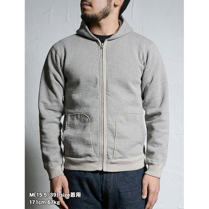 23FW デラックスウエア SPZ-00 FULLZIP PARKA PLAIN フルジップパーカー メンズ ロングセラーモデル フーディー 杢GRAY.BEIGE