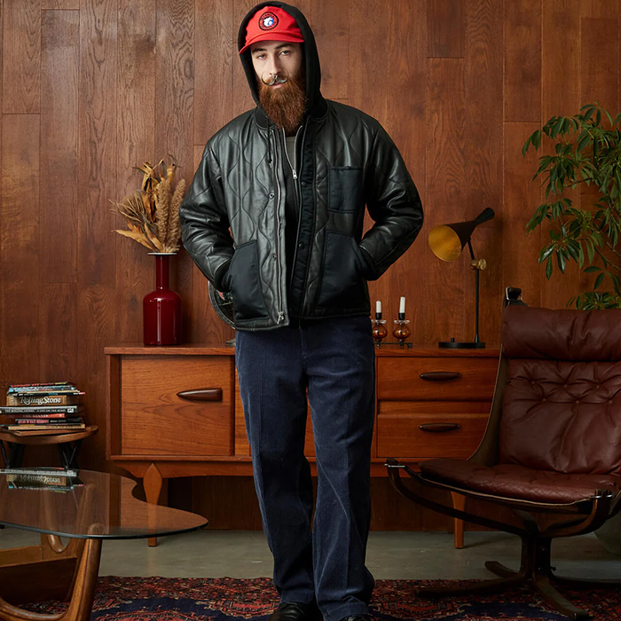 Schott QUILTED LINNER SHORT LEATHER/キルティング ライナー ショート