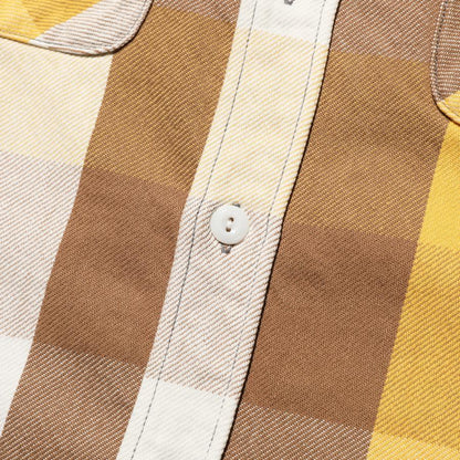 ジェラード JP02125 / JP02126 JELADO Union Worker Shirt Short Length グレインマスタード メンズ ネルシャツ ショートレングス