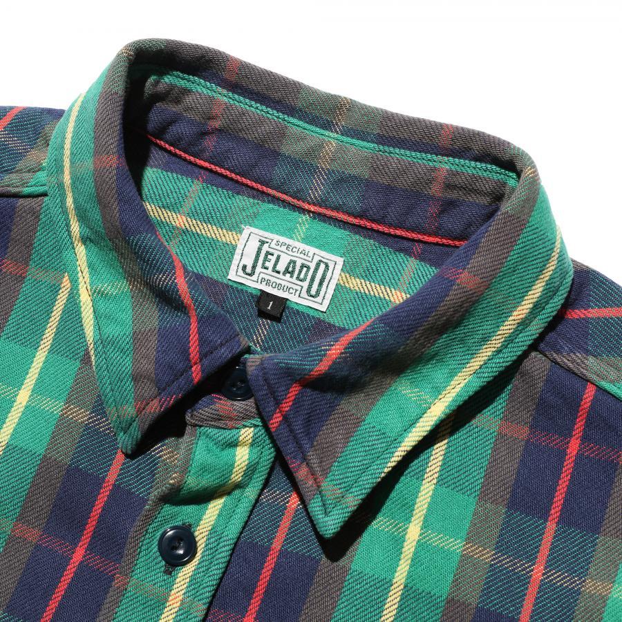 ジェラード JP02125 / JP02126 JELADO Union Worker Shirt Short Length アボカド メンズ ネルシャツ ショートレングス