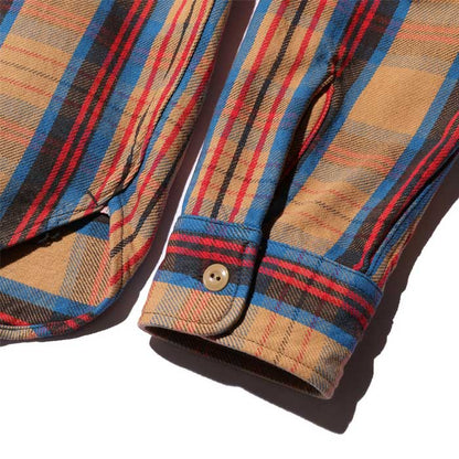 ジェラード JP82127 JP82128 Union Worker Shirt Regular Length ピーナツ メンズ ネルシャツ レギュラー丈 ユニオンワークシャツ チェック 長袖 フランネル