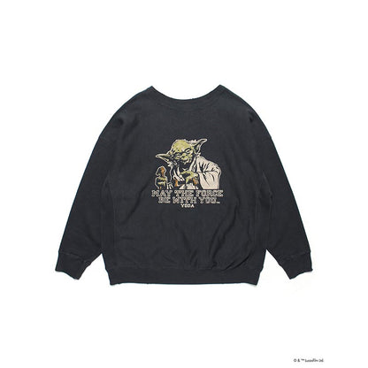 バウワウ  BW242-YSS YODA / SWEATSHIRTS LIMITED EDITION BLACK DAMAGED ヨーダ フロッキー スウェット