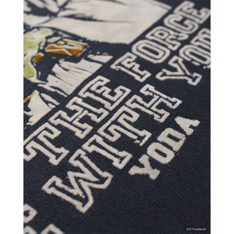 バウワウ  BW242-YSS YODA / SWEATSHIRTS LIMITED EDITION BLACK DAMAGED ヨーダ フロッキー スウェット