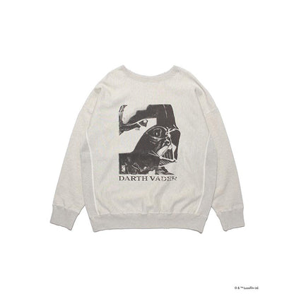 バウワウ  BW242-DVSS DARTH VADER / SWEATSHIRTS LIMITED EDITION OATMEAL AGING ダース・ベイダー シルクプリント スウェット
