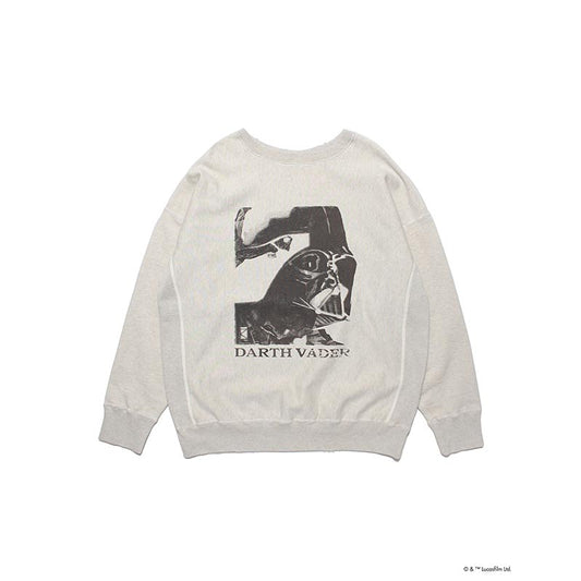 バウワウ  BW242-DVSS DARTH VADER / SWEATSHIRTS LIMITED EDITION OATMEAL AGING ダース・ベイダー シルクプリント スウェット