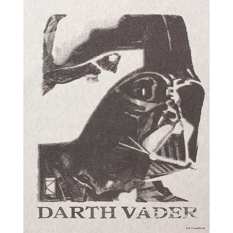 バウワウ  BW242-DVSS DARTH VADER / SWEATSHIRTS LIMITED EDITION OATMEAL AGING ダース・ベイダー シルクプリント スウェット