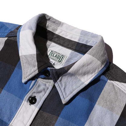 ジェラード JP82127 JP82128 Union Worker Shirt Regular Length ブルーマロン メンズ ネルシャツ レギュラー丈 ユニオンワークシャツ チェック 長袖 フランネル