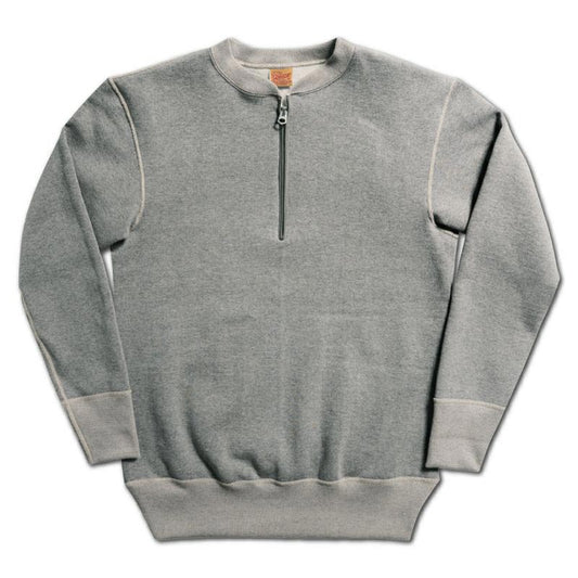 デラックスウエア S105-00 HALF ZIP SWEAT 杢グレー メンズ スウェット ハーフジップモデル