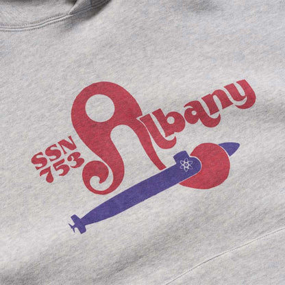 ザ リアルマッコイズ MC24109 MILITARY PRINT HOODED SWEATSHIRT / USS ALBANY スノーグレー メンズ プリント パーカー