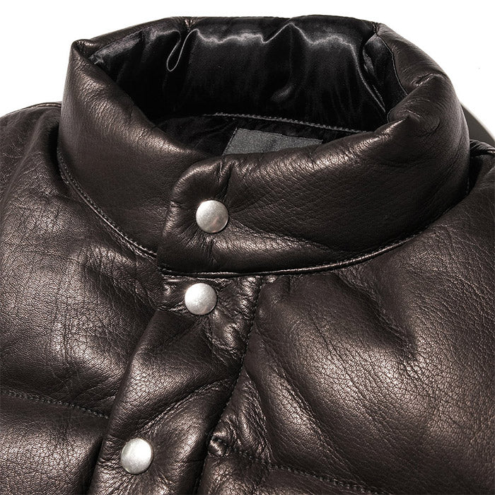 ファインクリークレザーアンドコー ACVE003 Law ディアスキン ダウンベスト ブラック