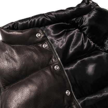 ファインクリークレザーアンドコー ACVE003 Law ディアスキン ダウンベスト ブラック