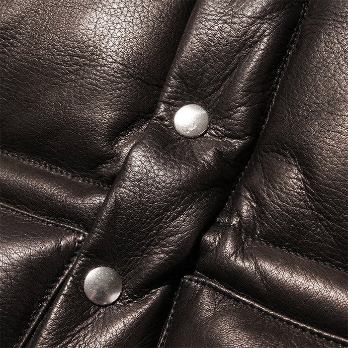 ファインクリークレザーアンドコー ACVE003 Law ディアスキン ダウンベスト ブラック