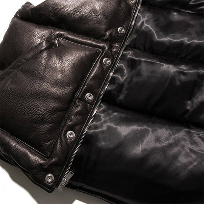 ファインクリークレザーアンドコー ACVE003 Law ディアスキン ダウンベスト ブラック