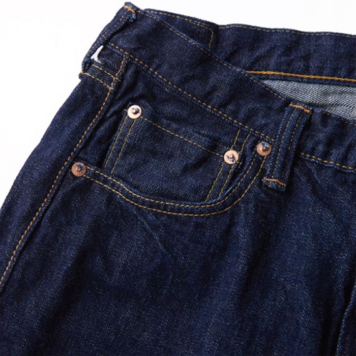 フルカウント No.0105 Wide Denim ジンバブエコットン ワイドデニム ジーンズ ワンウォッシュ メンズ