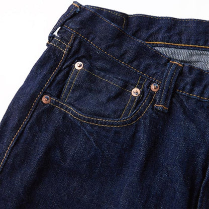 フルカウント No.0105 Wide Denim ジンバブエコットン ワイドデニム ジーンズ ワンウォッシュ メンズ