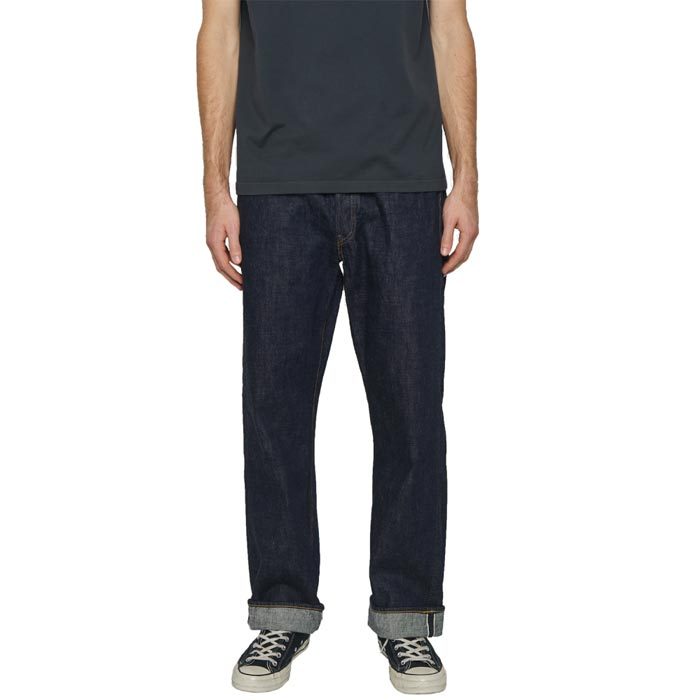 フルカウント No.0105 Wide Denim ジンバブエコットン ワイドデニム ジーンズ ワンウォッシュ メンズ