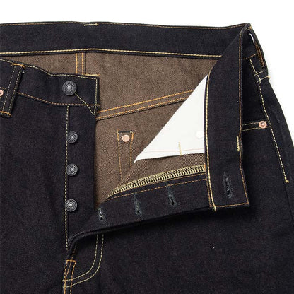ステュディオ・ダ・ルチザン D1879 藍渋染めジーンズ ワンウォッシュ 15.0oz メンズ デニム レギュラーストレート 本藍染め 柿渋 チェーンステッチ 裾上げ無料